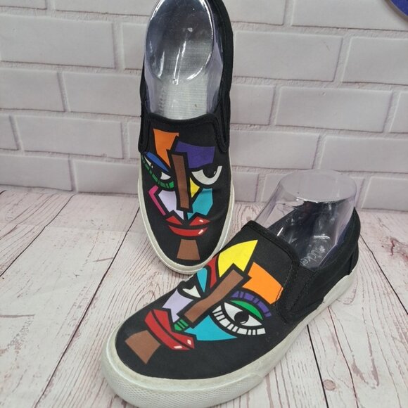 Bucketfeet Shoes - Bucketfeet Abstract Artist DUO Slip-on Canvas Loafers Womens. US Size 6